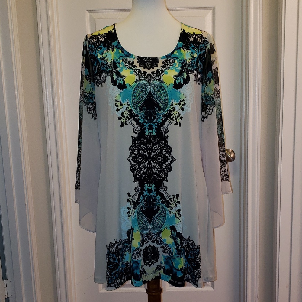 Beige/Multi-Colored Tunic/Dress
